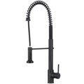 Novatto Commercial Style Pullout Kitchen Faucet, Matte Black NKF-H07MB